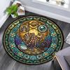 Oceanic Glass Round Area Rug Under Office Chairs Bedroom Living Room Home Decor