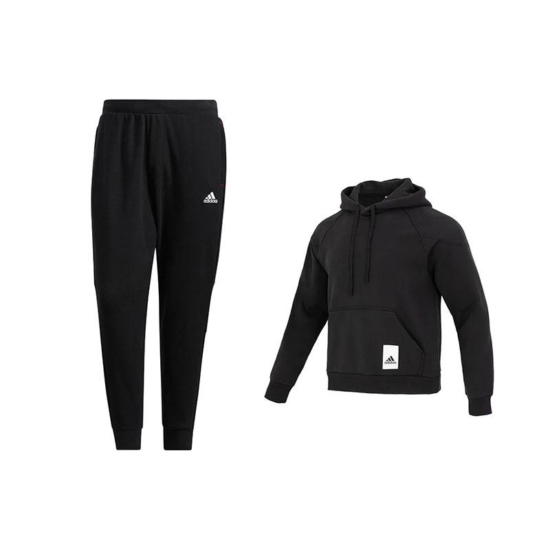 

Adidas Minimalist Logo Comfortable Hoodie And Jogger Set Men Sweatshirt Set Black IA9342+HC0253 S