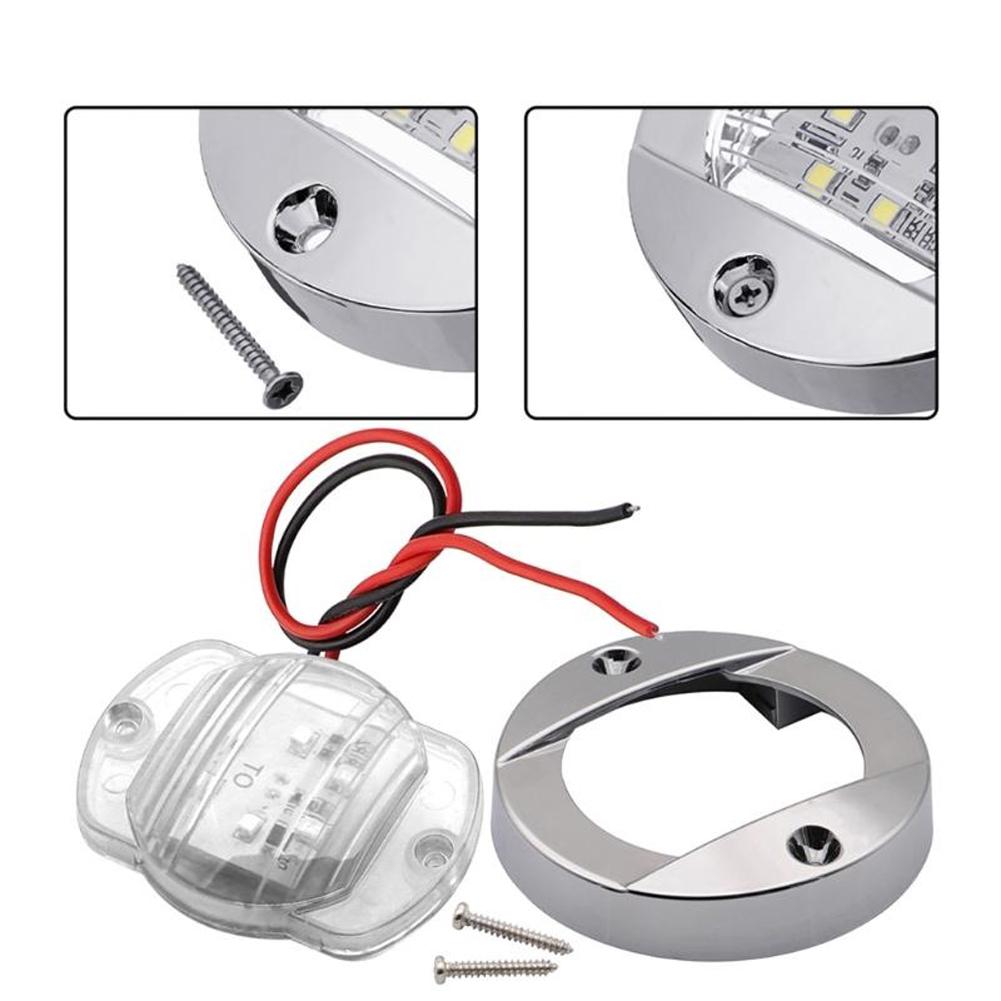 4 Stück 6LED Yacht Wasserdichte Runde Rückleuchte Marine Innenkabine Deck Höflichkeitslicht DC 12V Wasserdichte Boots Marine Lichter