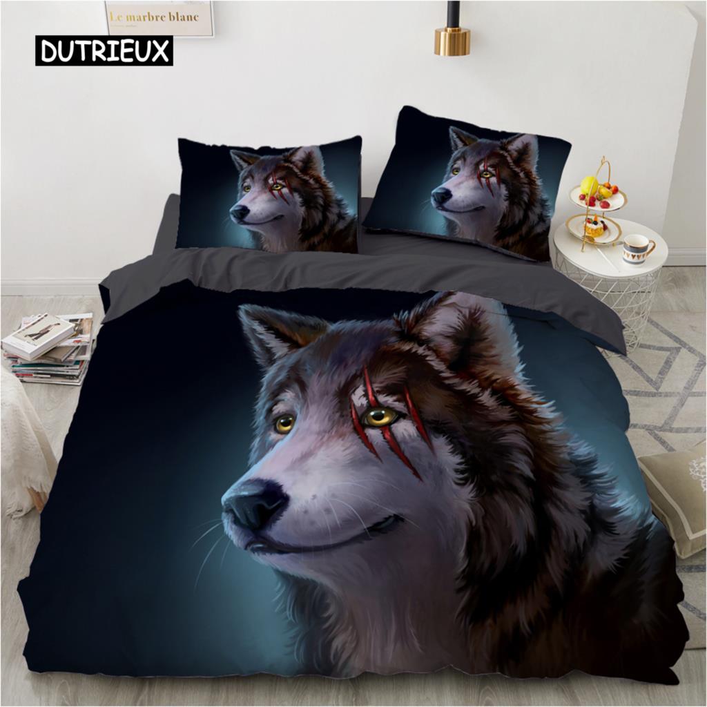 Set de lenjerie de pat de lux cu imprimeu leopard Queen King Dublu Husă de plapumă Husă de pilotă confortabilă Set de pat Temă animală Leopard Animal sălbatic