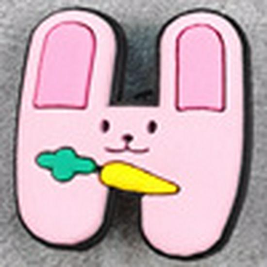 Animal Letter Shoe Charms: Creative Cartoon Detachable Buckles for Garden Clogs