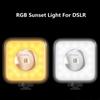 Einstellbare Helligkeit RGB Sonnenuntergangslampe Mehrfarbig wechselndes Licht Kameralicht