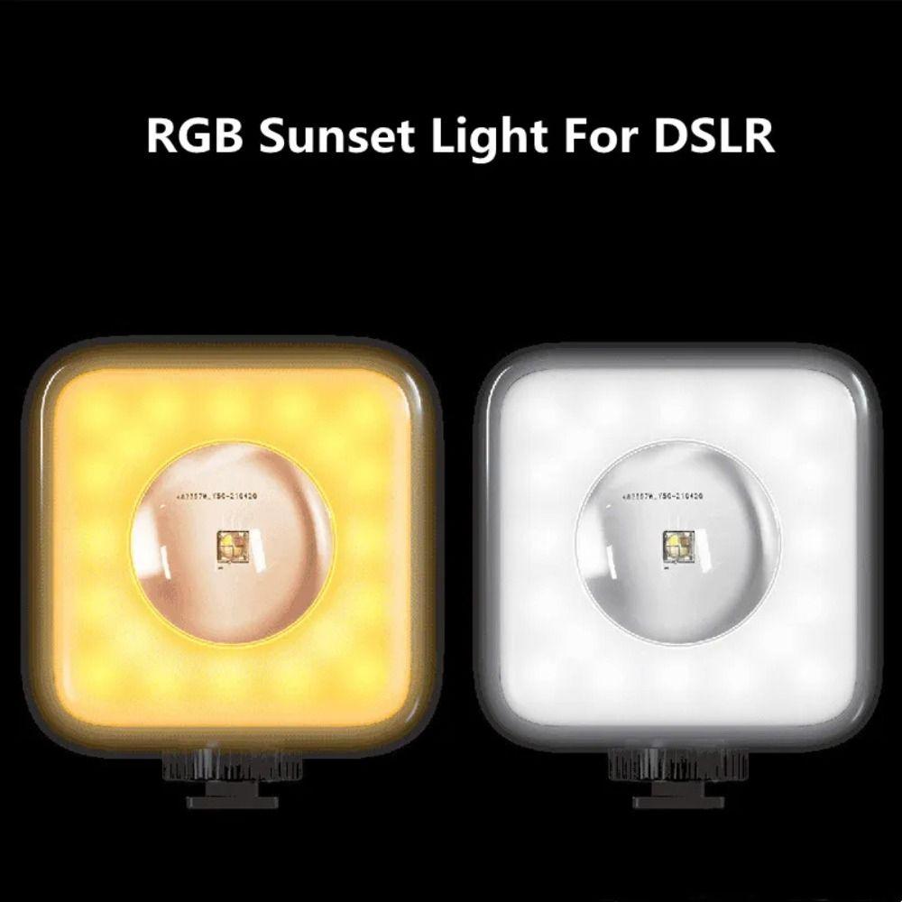 Einstellbare Helligkeit RGB Sonnenuntergangslampe Mehrfarbig wechselndes Licht Kameralicht