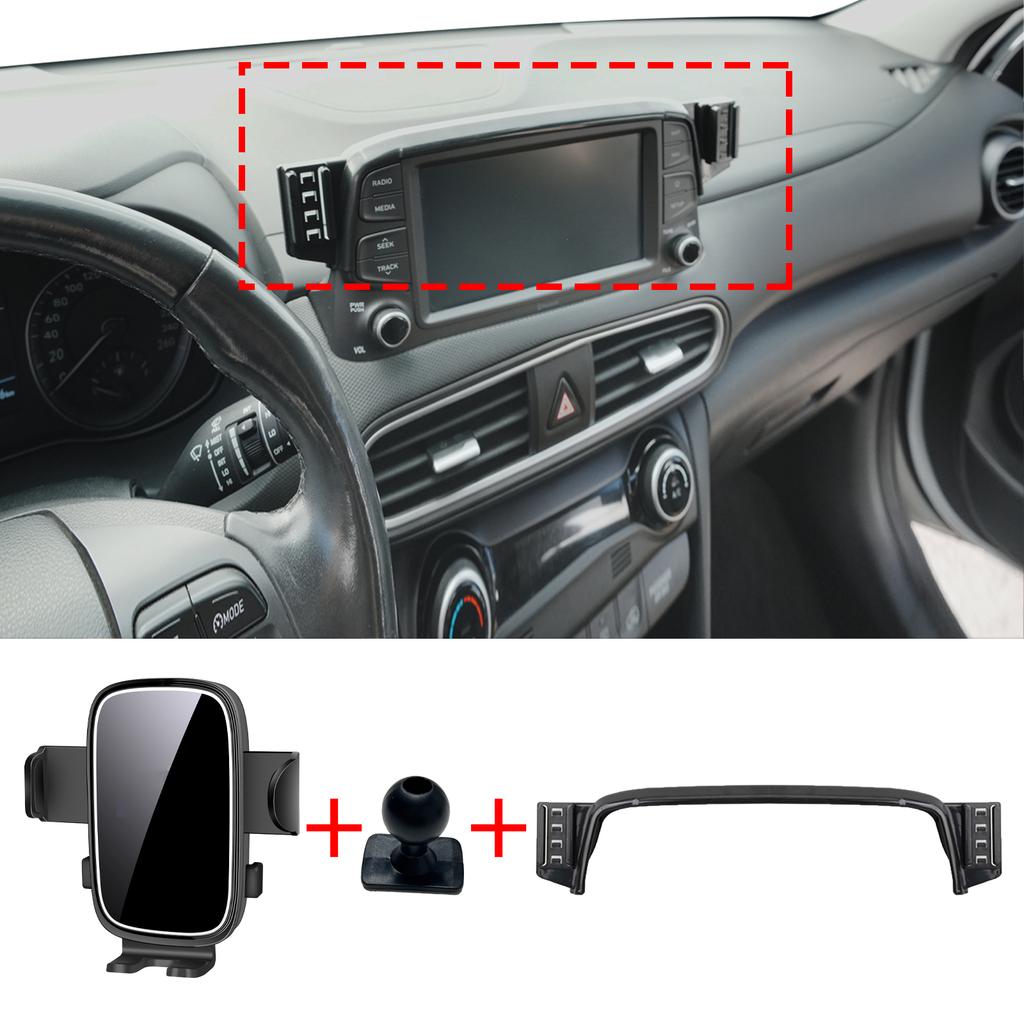 For Hyundai Kona 2017 2018 RHD LHD Integrated Screen Mount Phone Holder Mount Car Accessoires