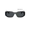 Versace Side Logo Oversized Frame Irregular Shape Sunglasses Men sunglasses Black VE4361542287