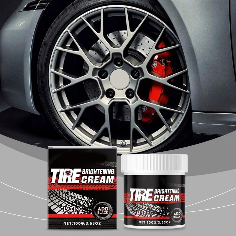 Tire Polishing Wax 100G Tire Maintenance Paste Delivers Lasting Shine & Protection for Car Owners & Maintenance Pros