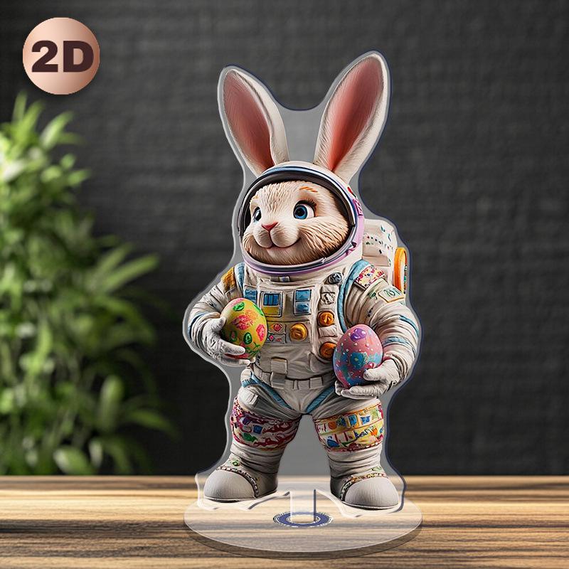 Easter Astronaut Rabbit Acrylic Ornament