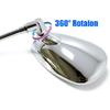 Motorcycle Chrome Rearview Side Mirrors Compatible with Kawasaki Suzuki Chopper Scooter 10MM