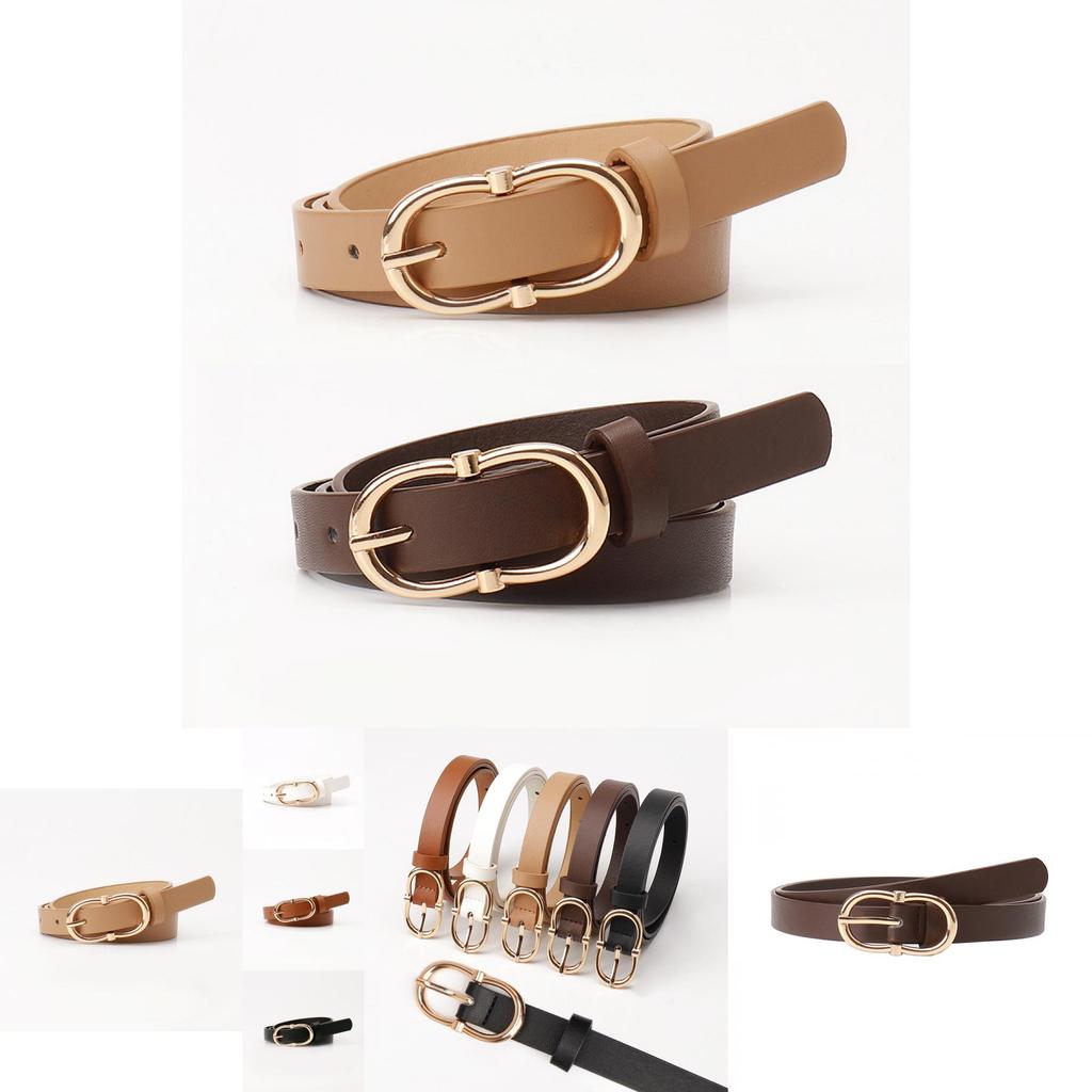 Elegant Womens Slim Faux Leather Waist Belt With Alloy Closure For Daily Commuting