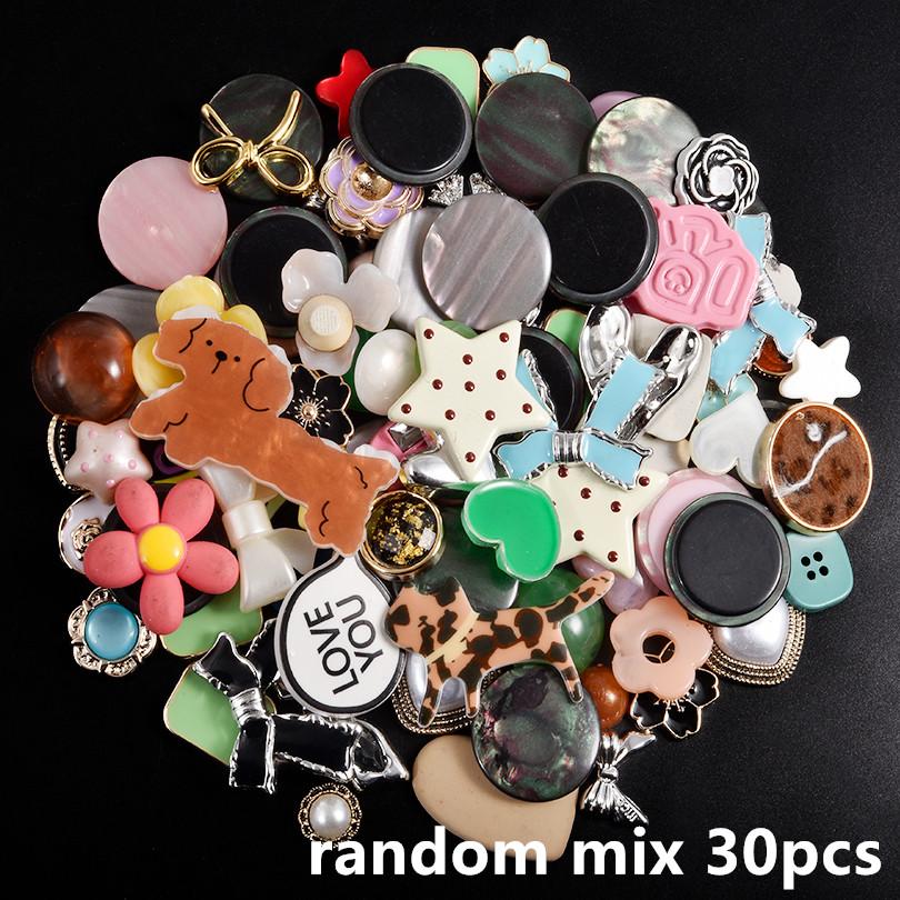 

30/50/60/100pcs Random Mixed Junk Cases Charms For Jewelry Making Supplies Plastic Enamel Charm DIY Phone Case Shoes Accessories