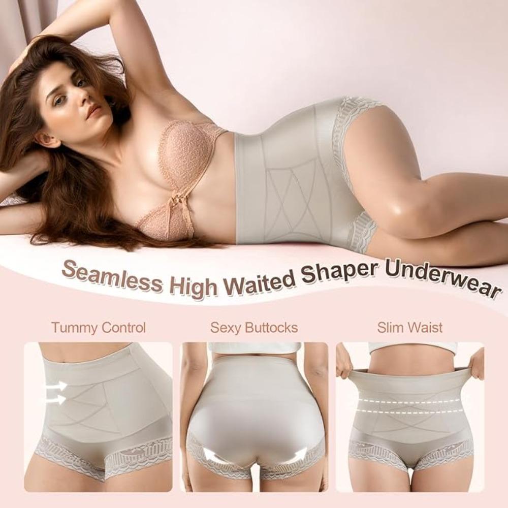 Women Shapewear Tummy Control Panties High Waisted Girdle Body Shaper Postpartum Slimming Underwear Lace Shaping Briefs