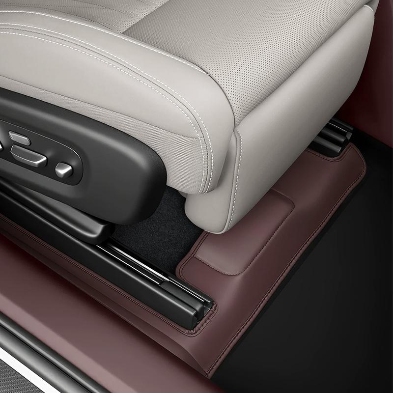 For Xiaomi SU7 2026 Front Row Under Seat Corner Leather Anti-kick Protector Seat Slide Rails Guard Kit Car Accessories