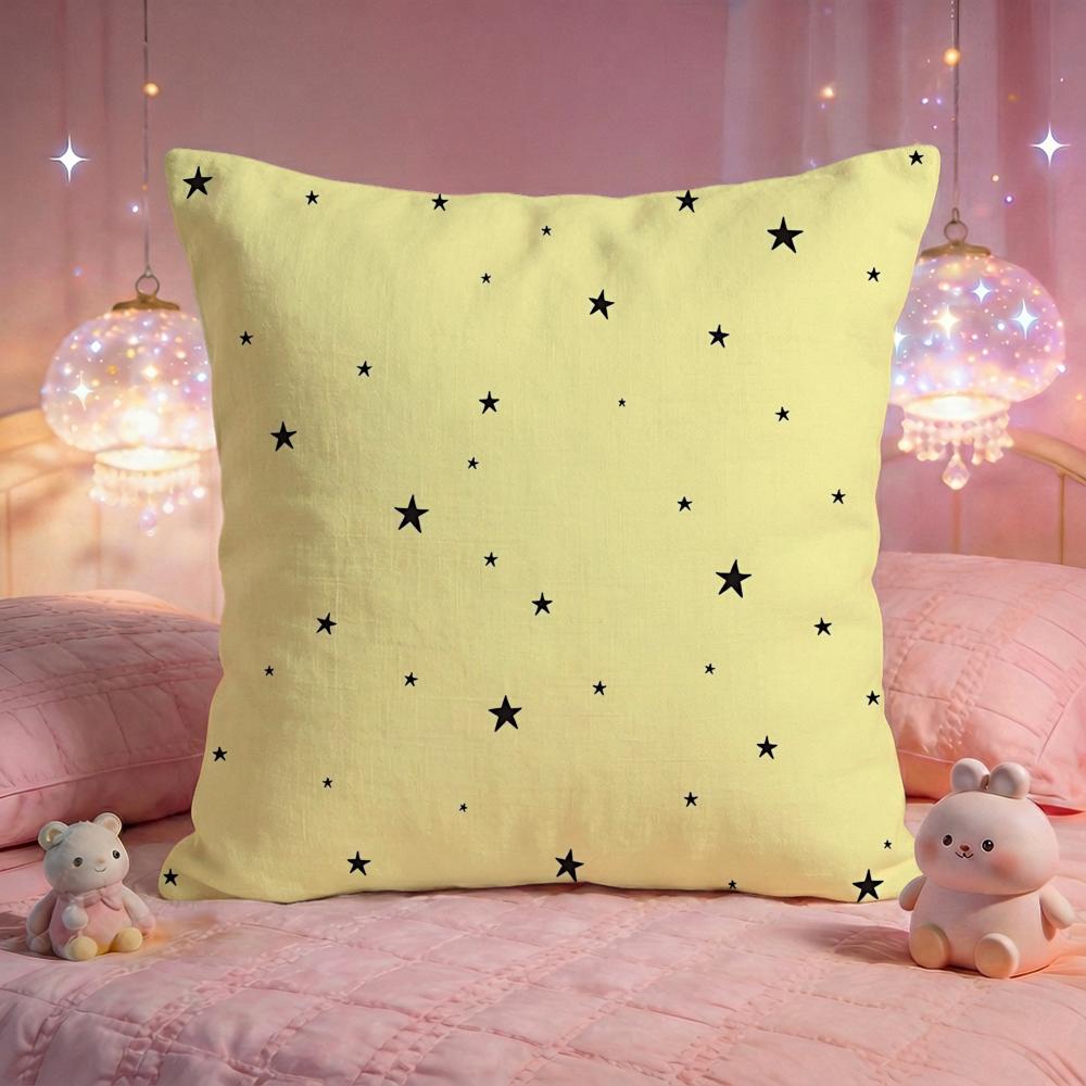 Capa de Almofada com Fundo de Estrela Mágica Conforto Premium Capa de Almofada Reversível Design Dois em Um para Qualquer Ambiente Interior de Carro