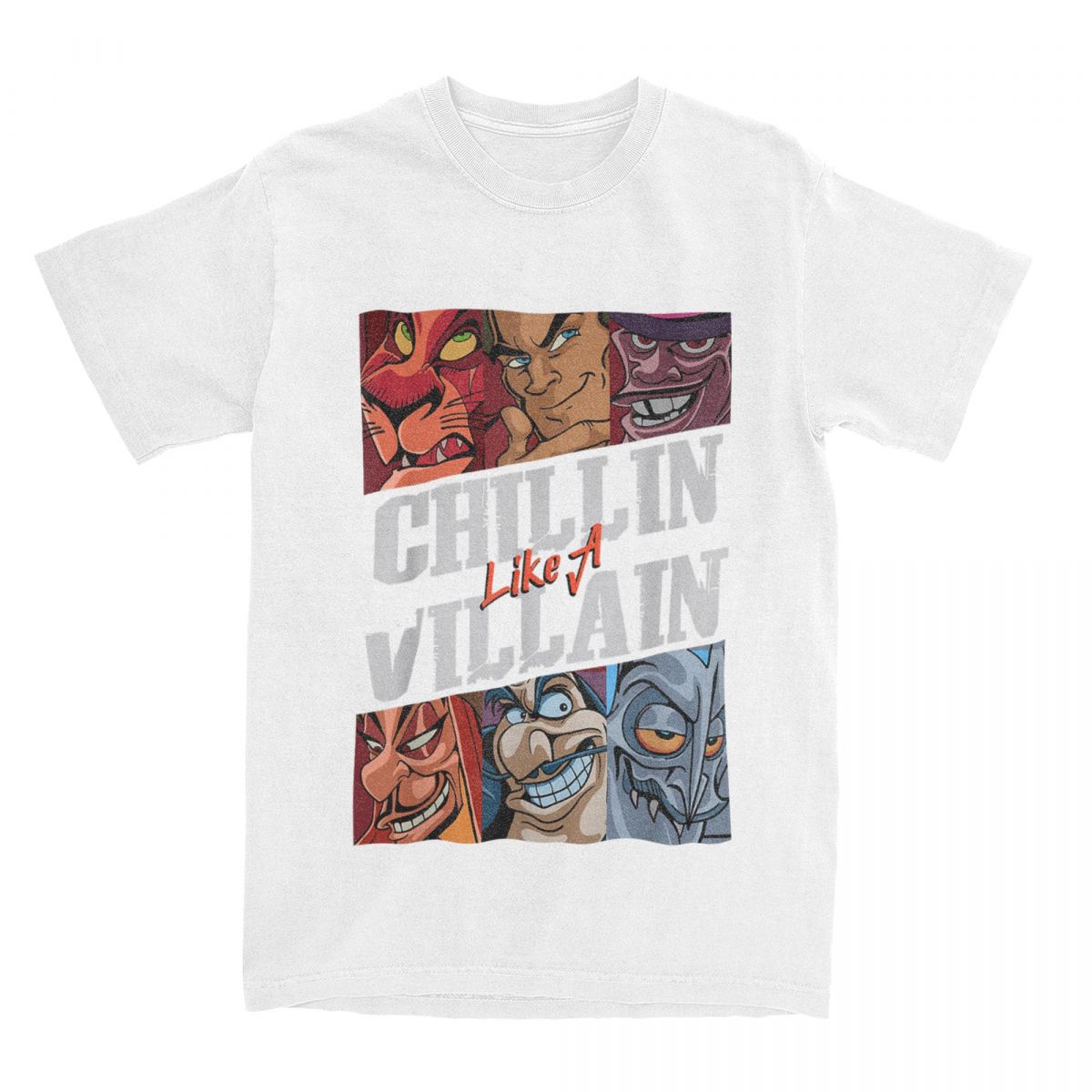 

Футболки Злодеи Отдыхаю как злодей Групповой портрет Винтажная футболка Футболка с коротким рукавом Хлопок Идея для подарка Топы XXXXXL белый