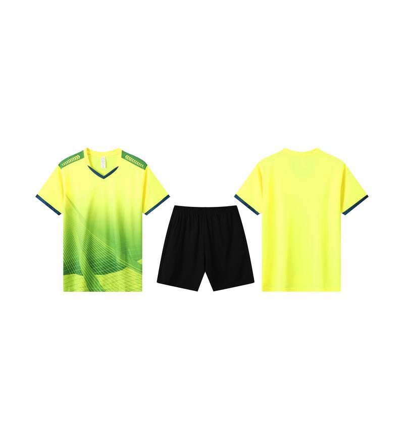 

Summer Competition Training Uniform Adult Short Sleeve Sports Team Uniform Loose Football Training Uniform Set Male And Female Children Students S жовтий