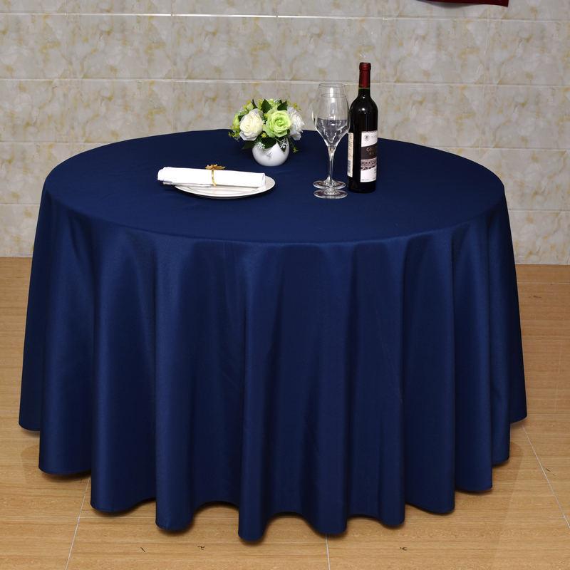 Advertising Exhibition Tablecloth Tablecloth Round Table Skirt Skirt Plain Weave Solid Color Zhu Wenwei Gauze Material Round Tablecloth