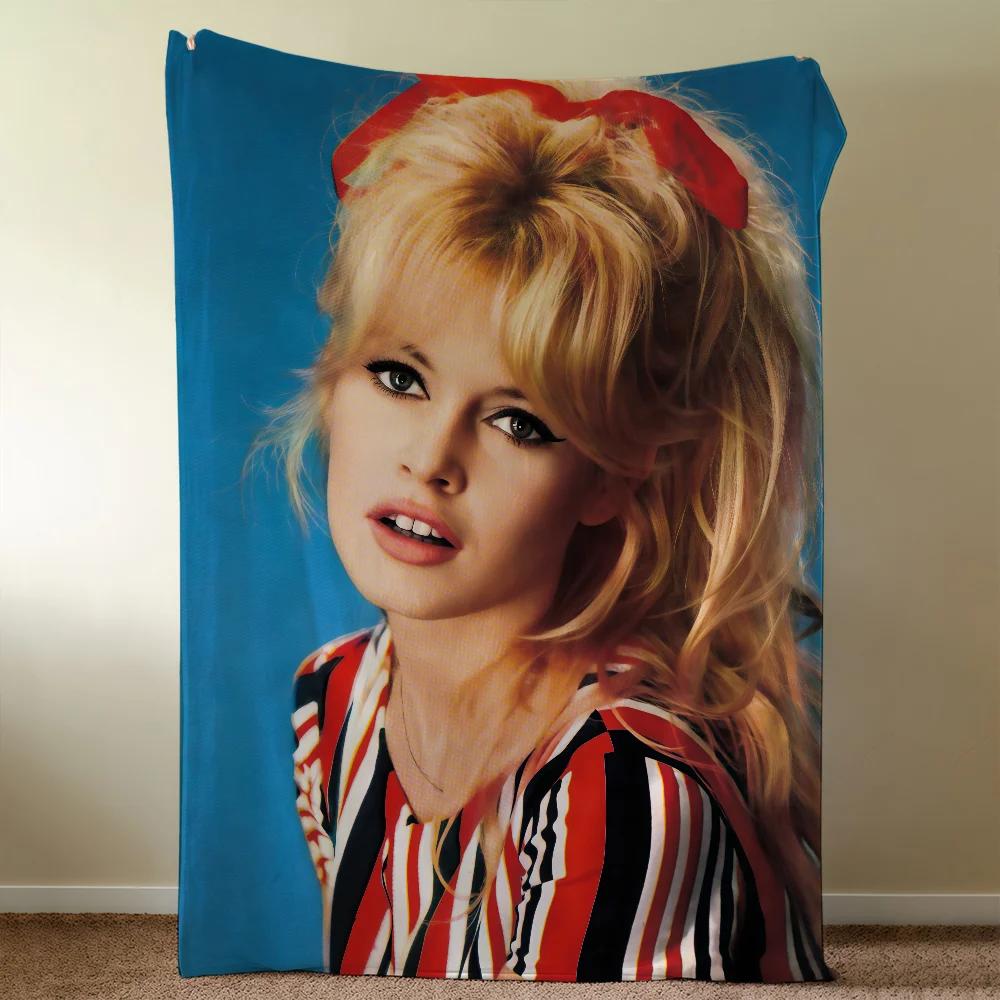 B-B-BrigitteS-ES Blanket Soft Model Warm B-B-BardotS-ES Furry Actress Throw Super Kids Toys Bed Sofa Car Cradle 75X95CM