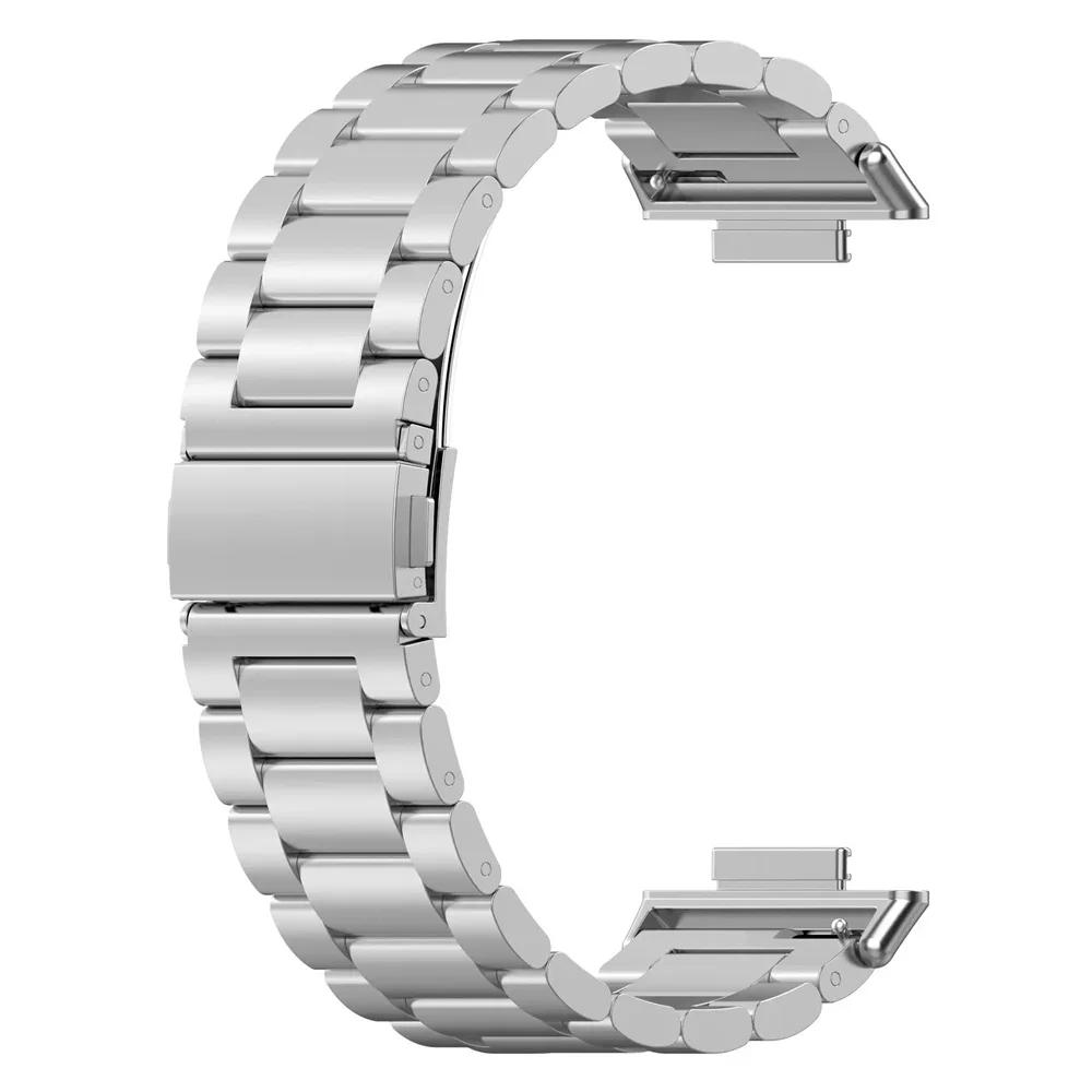

Stainless Steel Watch band for Huawei Watch Fit 5 pro-fit5 4 3 Strap Smartwatch Correa Bracelet for Huawei Fit 4Pro Metal Wristband huawei fit5pro/5/4Pro/4/3 срібний