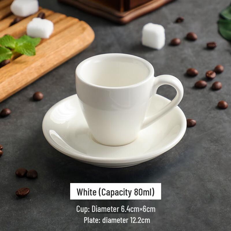 TaoZhi 80ML Mini Ceramic Coffee Cup & Saucer Set