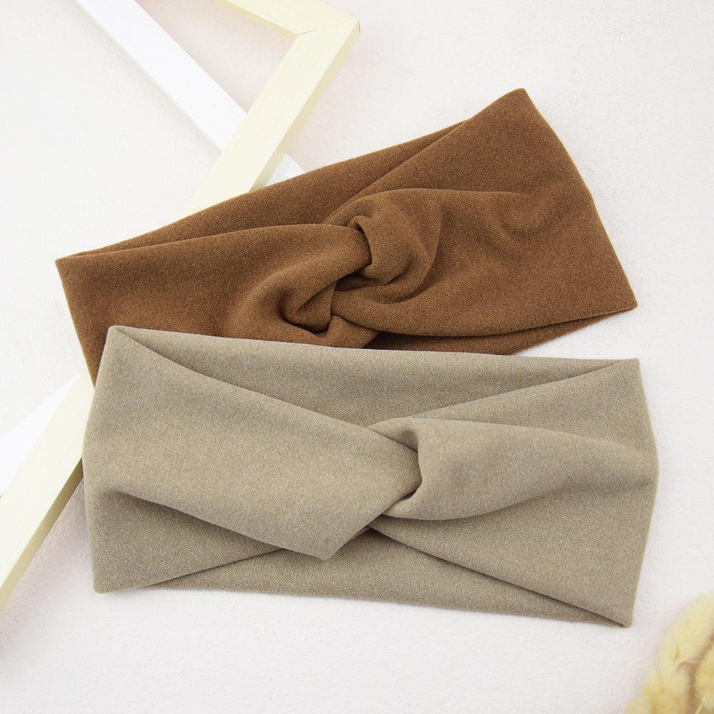 New Wide Cross Headbands For Woman Solid Hairband Elastic Sports Yoga Headwear Girls Hair Band Hair Accessories Korean Style