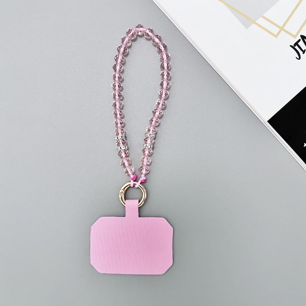 

Colorful Crystal Mobile Phone Lanyard Short Wrist Strap Phone Charm Portable With Patch Outdoor Anti-Lost for All Phone Cases