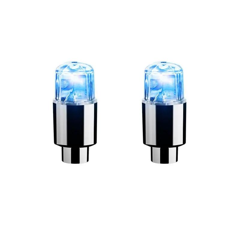 1/4Pcs Car Wheel Lights Cap Auto LED Light Wheel Tire Tyre Air Valve Stem Caps Cover for Car Motorcycle Auto Lights Accessories