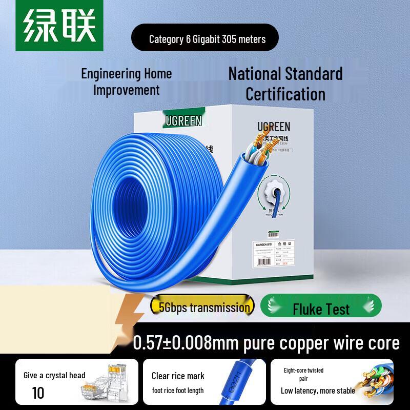 Ugreen CAT6 Pure Copper Engineering Network Cable