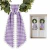 Gingham Canvas Wreath Sashes Cloth Scalloped Wreath Sash New Decorative Sashes  Door Decor Bow