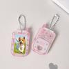 Acrylic Mini Card Holder Cute Cartoon Phone Badge for ID Photos Keychain Display Hard Protective Sleeve for School Office & Collectibles