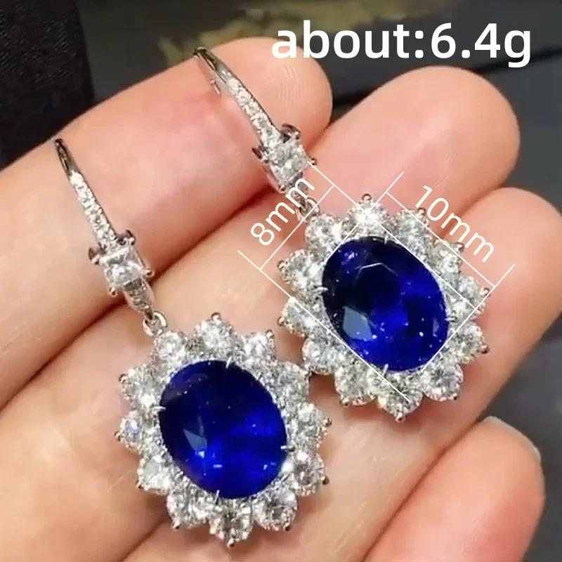 2026 New Colorful Crystal Zircon Bridal Earrings, European and American Personalized Fashion Trend, High End Jewelry