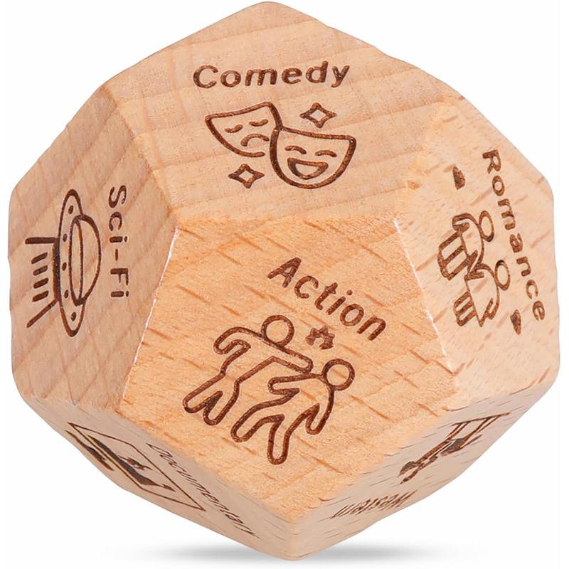 Date Night Dice,Food Decision Dice,Date Night Wooden Dice Game For Couples, Wood Reusable Couple Dice,Funny Anniversary Date