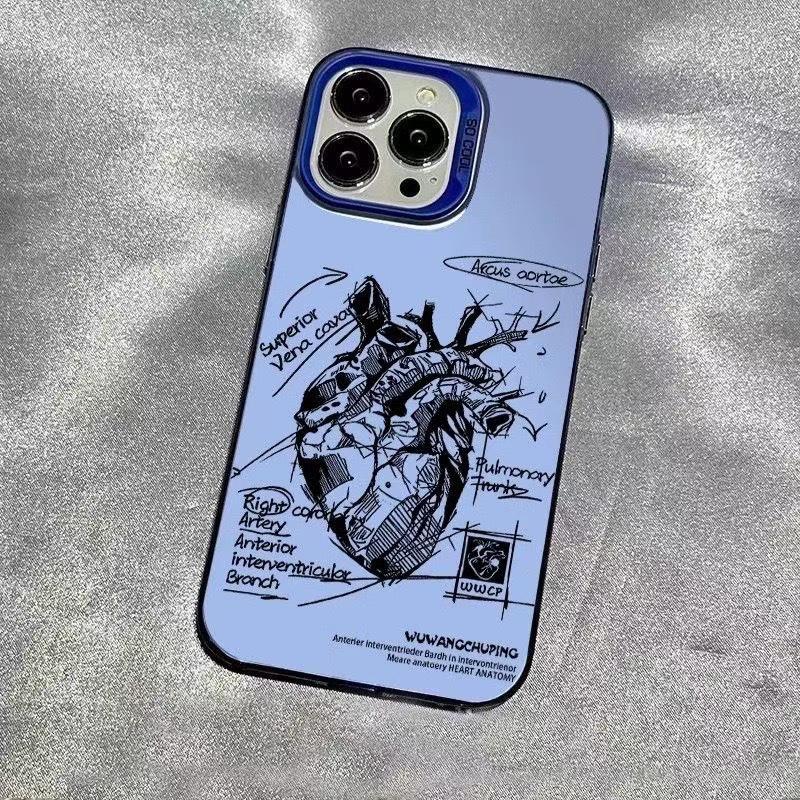 Trendy Heart Design Case for iPhone 16 Plus, 15 Pro Max, 13 Pro, 12/11