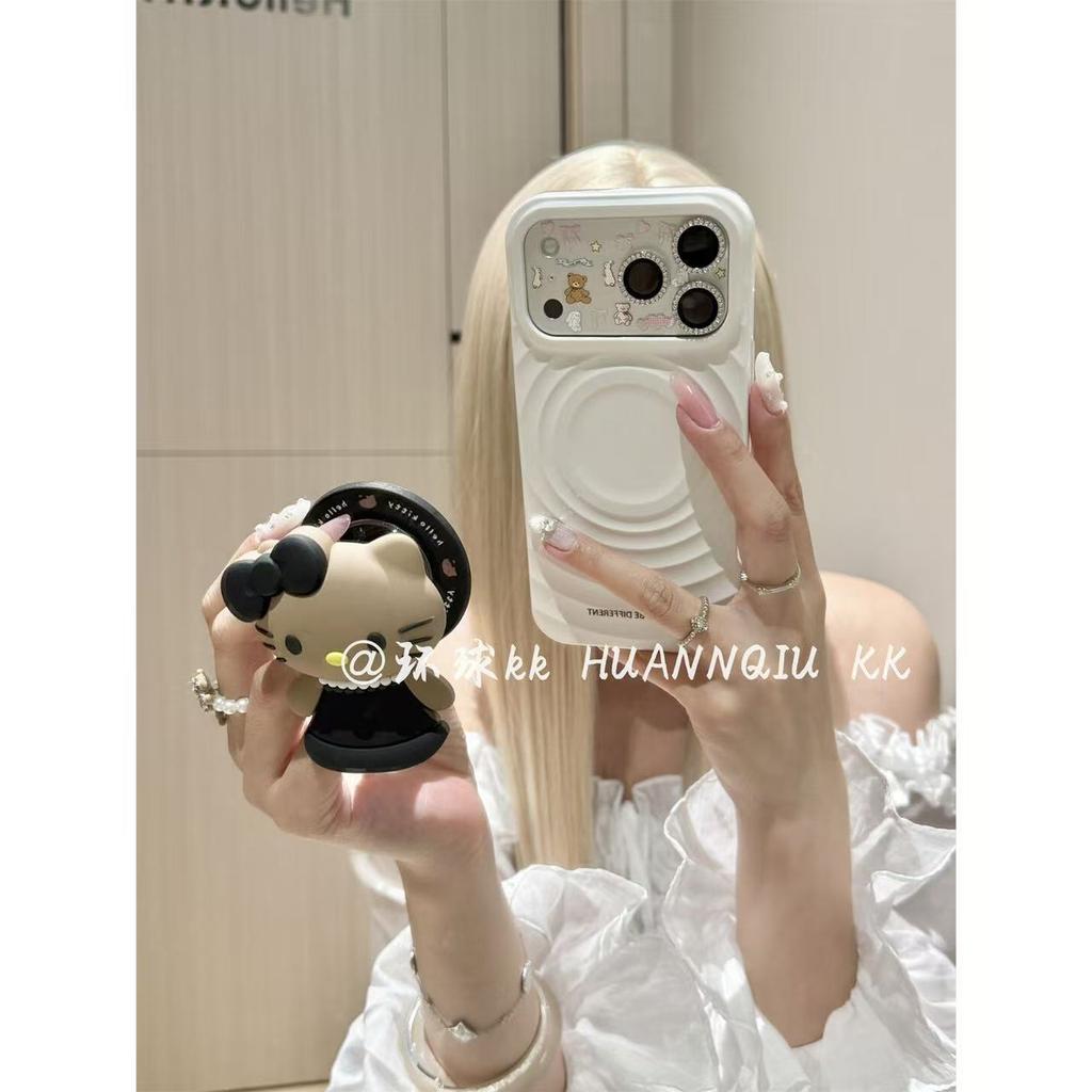Sweet and Cool Simple Cartoon Magnetic Mobile Phone Case Is Suitable for Apple 17promax/16pro15 Anti-drop Shell Female Shell