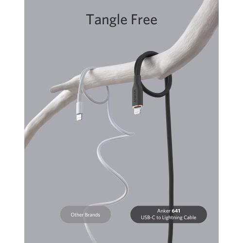 Anker PowerLine lll Flow USB-C & Lightning Cable MFi Certified Anker Tangle-Free Cable USB PD Compatible Silicone Material Compatible with iPhone 14 /