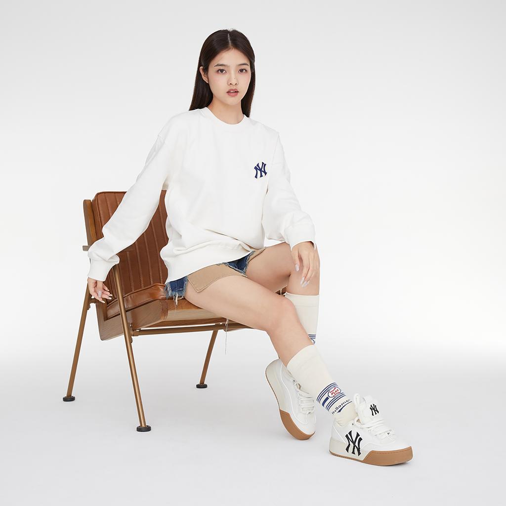 New MLB New York Yankees Sweatshirts Unisex Ecru 3AMTM0234-50CRD