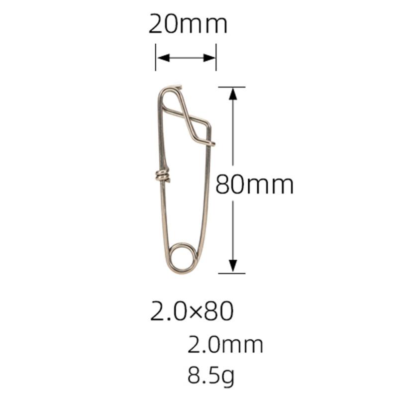 Stainless Steel Fishing  Pins With Open Eyes / Closed Eyes Swivel Connector Long Line Trolling