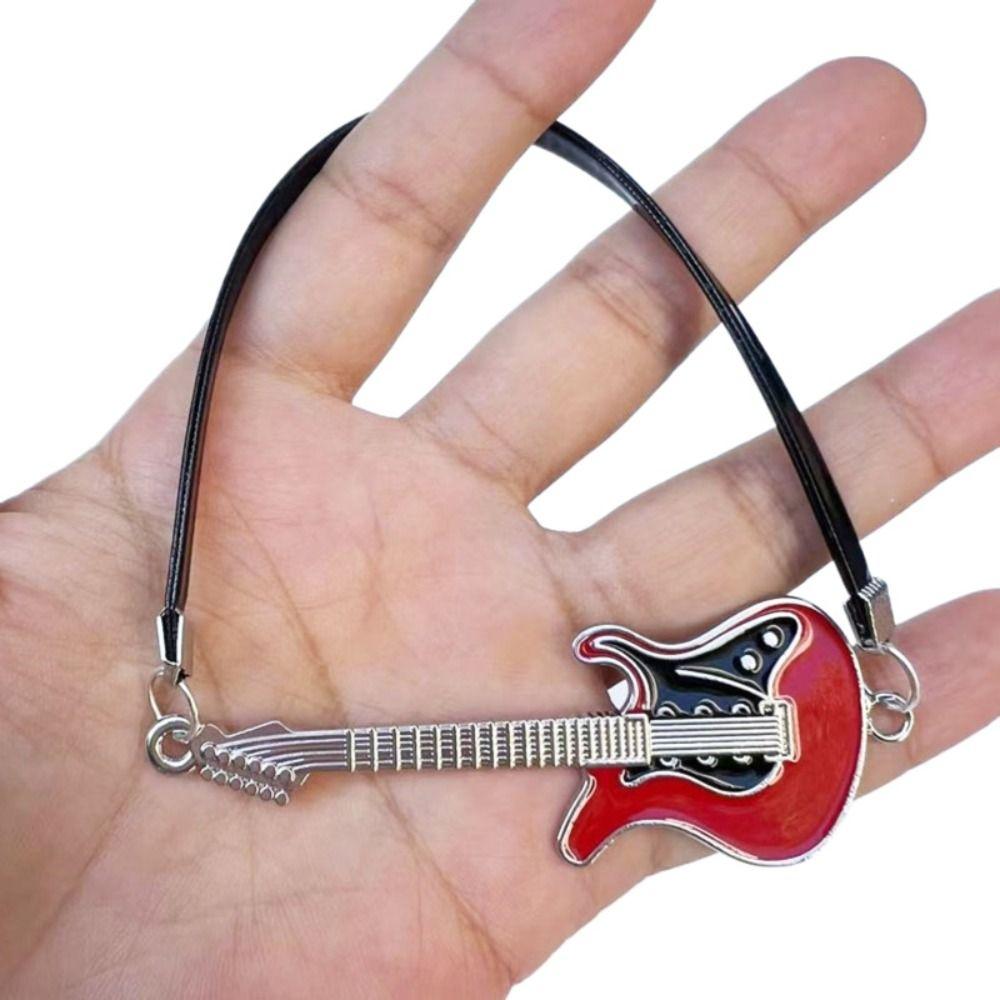 

1/6 Doll Musical Instruments Miniature Doll Electric Guitar Plush Doll Mini Guitar Model Gift червоний