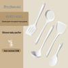 White Silicone 5-Piece Kitchen Utensil Set