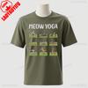 Cat Yoga Shirt Funny Casual Tee Meditation Pilates Asana Wear Gift For Instructor Cat Lover Comfort Fit Yoga Practice Apparel