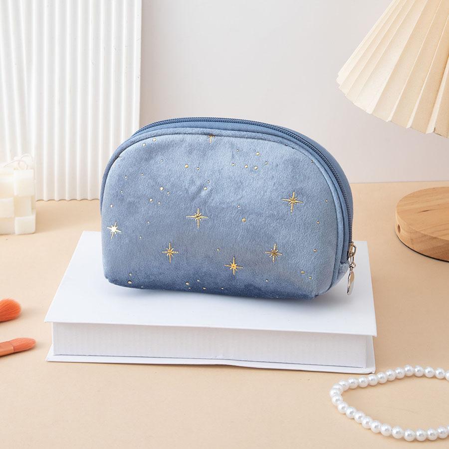 

Large Capacity Velvet Makeup Bag Ladies Small Velvet Fabric Storage Bag Simple Portable Lipstick Cosmetic Organizer Clutch Bag