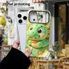 Phone Case: 2D Flat Design Suitable for iPhone 18 17 16 15 14 13 Pro Protective Case, Green Little Dinosaur, Perfect Christmas and Halloween Holiday G
