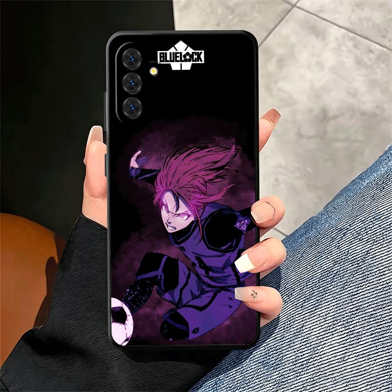 Blue L-Locks Chigiri Hyoma Soft Phone Case for Samsung A17 A37 A57 A16 A26 A36 A56 A15 A25 A35 A55 A14 A24 A34 A54 A13 A23 A33 A