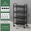 Mobile Snack Storage Rack with Wheels - Versatile Kitchen Shelf Trolley