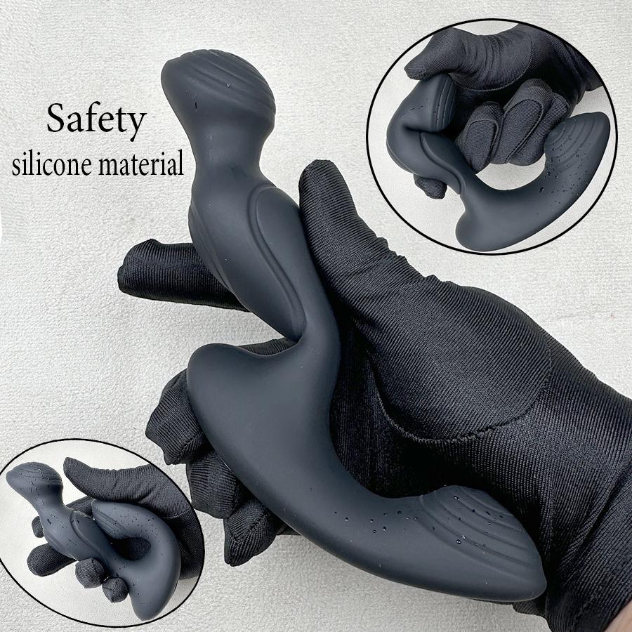 Male Prostate Massage Vibrator remote control dual motor Anal Plug Silicone  Male Masturbator Adult Sex Toys for Men