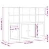 Highboard Black Oak Effect 132 x 35.5 x 103.5 cm