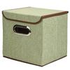 Square Folding Cotton Linen Clothing Storage Box Large Wardrobe Rectangle  Bin Organizer with Cover Portable Container