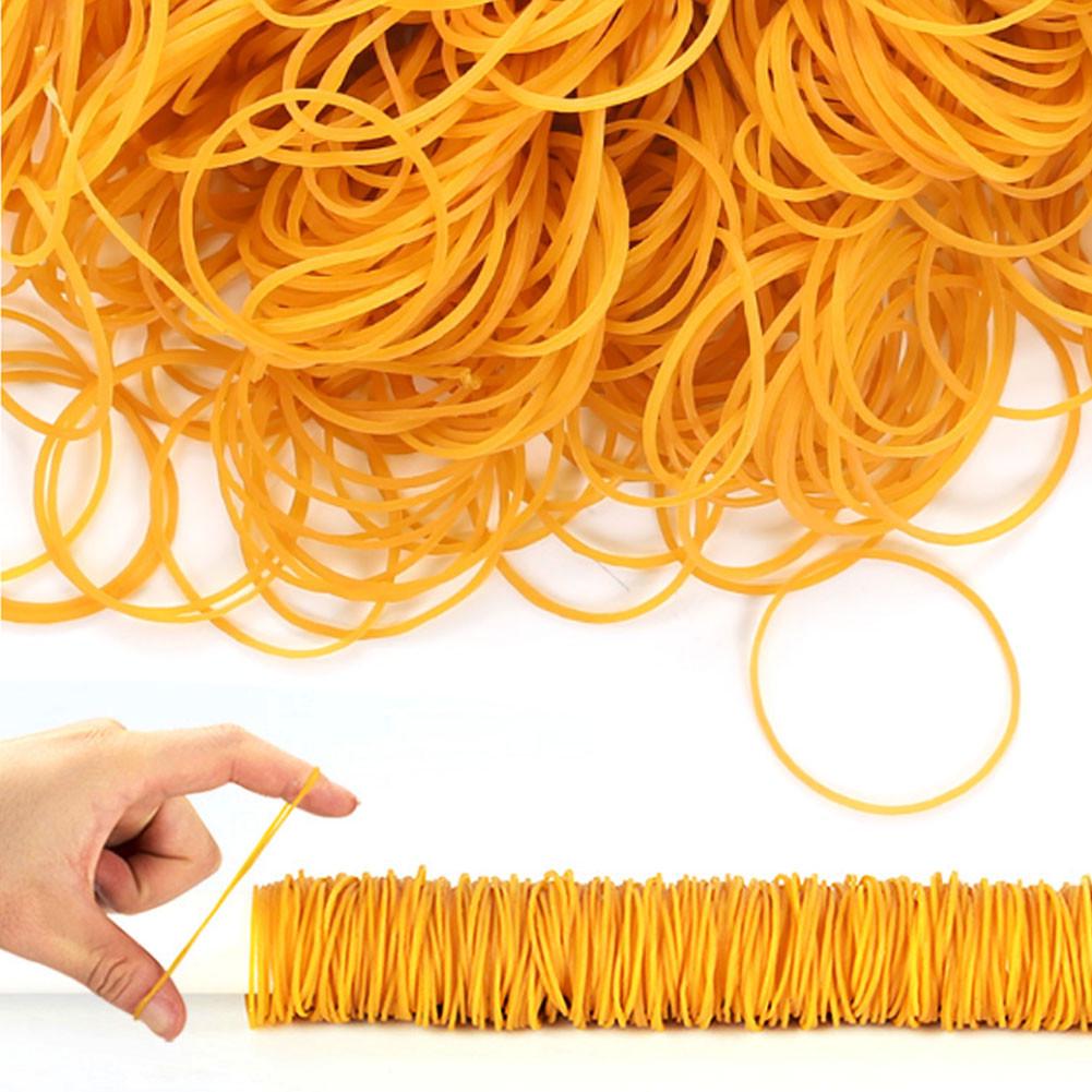 100pcs//pack Rubber Bands For School Office Household Package Anti-aging Rubber Ring Strong Elastic Yellow Color