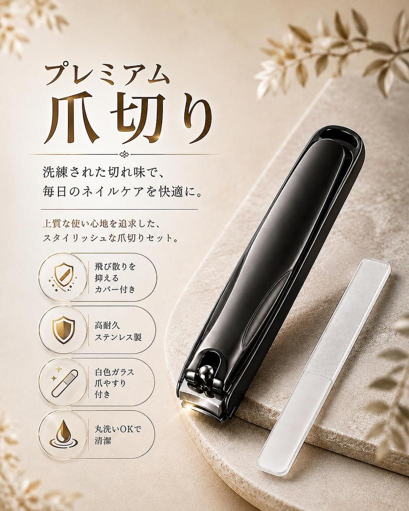 stainless steel nail clippers in anan suitable for thick includes glass nail Japanese-made [Featured magazine] High-quality, splash-proof, extra-large