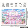 2D Flat Banner - Candy Store Theme Party Background Fabric Perfect for Indoor or Outdoor Celebrations
