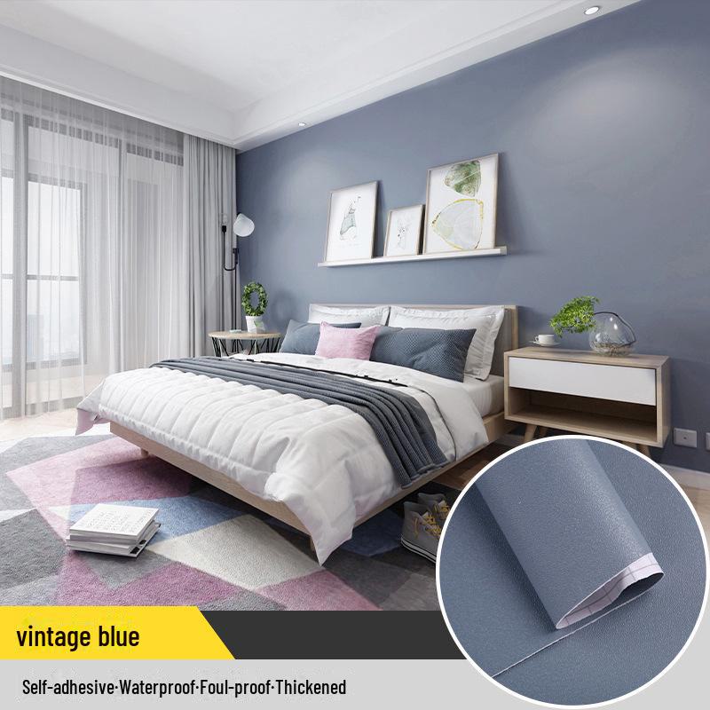 Self-Adhesive Solid Color PVC Wallpaper for Bedroom and Home Décor